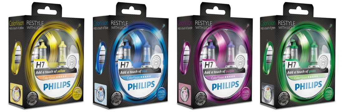 Żarówki H7 Philips ColorVision